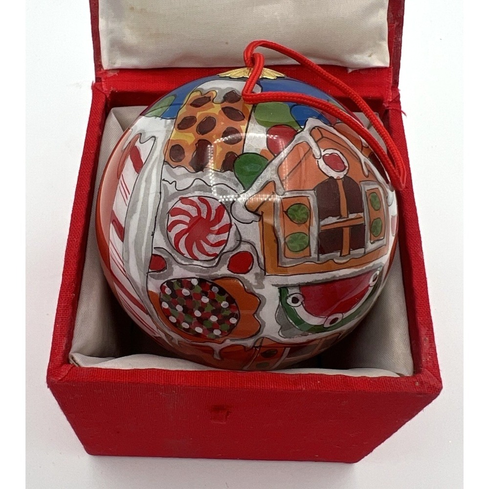 Blown Glass Ornament Hand Painted Gingerbread Candy Pier 1 Imports Li Bien ?